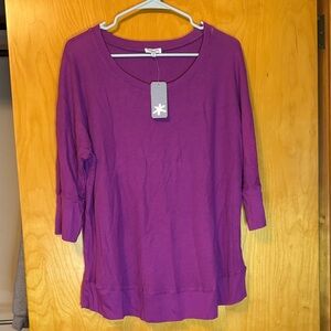 Splendid Vibrant Purple Long Sleeve Tee